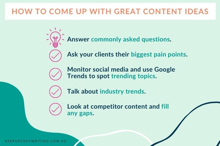How to come up with great topics for content marketing